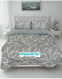 ETE HOMETEX ÇİFT KİŞİLİK LÜX WELSOFT YORGAN SETİ 195X215CM MİX GRİ 8696474232069